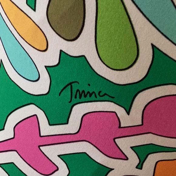 Trina Turk size 4 bright print on white background strapless low cut bac… - Picture 5 of 12